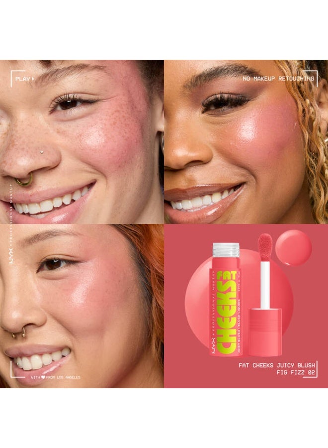 NYX PROFESSIONAL MAKEUP Fat Cheeks Juicy Liquid Blush,  02 - Fig Fizz - Image 2